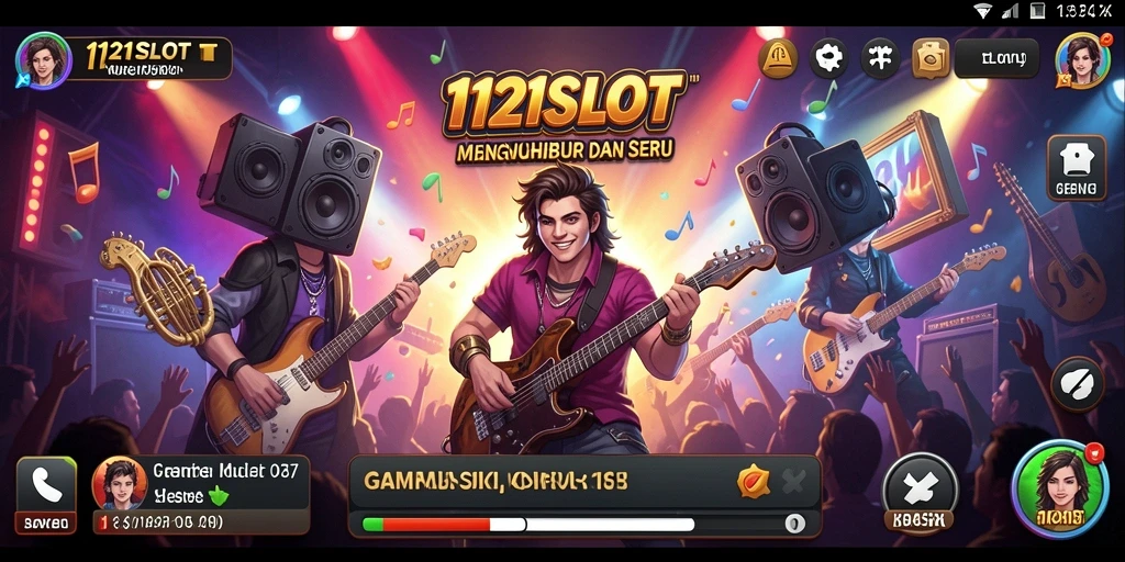 Tampilan gameplay 1121SLOT yang menampilkan keseruan bermain musik.