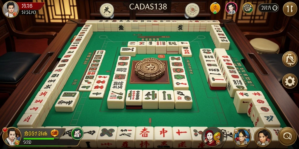 Tangkapan layar menunjukkan gameplay menawan dari CADAS138 dengan ubin Mahjong yang berwarna-warni.