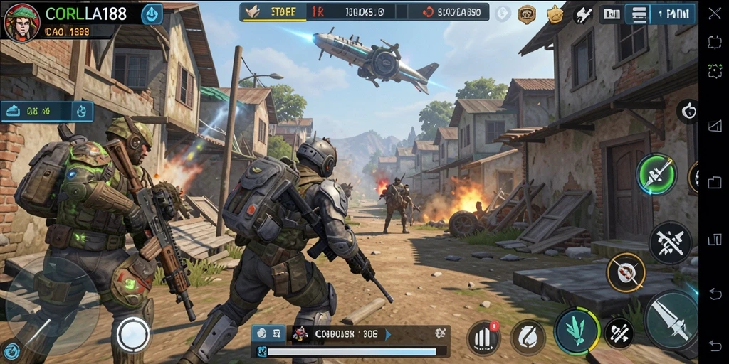 Tangkapan layar CORLA188 menampilkan gameplay strategi yang menegangkan.