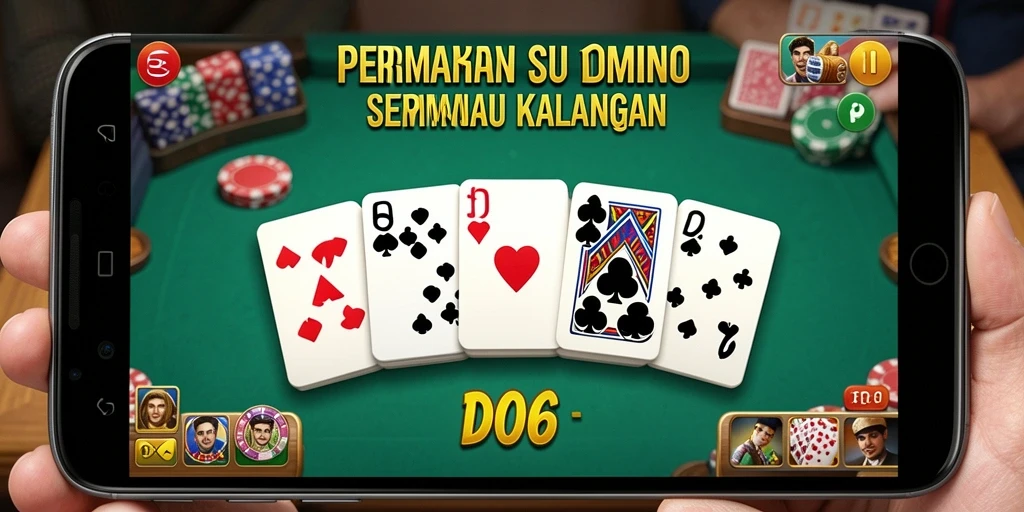 Tampilan gameplay seru D06 dalam bermain Domino dengan teman.