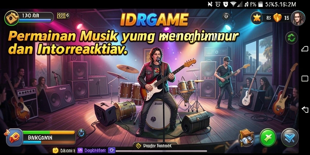 Tampilan gameplay IDRGAME yang menampilkan interaksi musik yang seru.