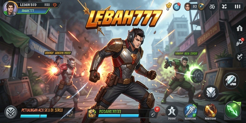 Screenshot LEBAH777 menampilkan aksi seru dalam pertempuran intens.