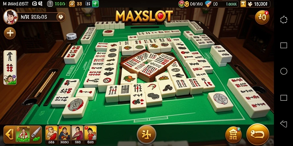Tampilan gameplay seru dari MAXSLOT dengan tantangan Mahjong.