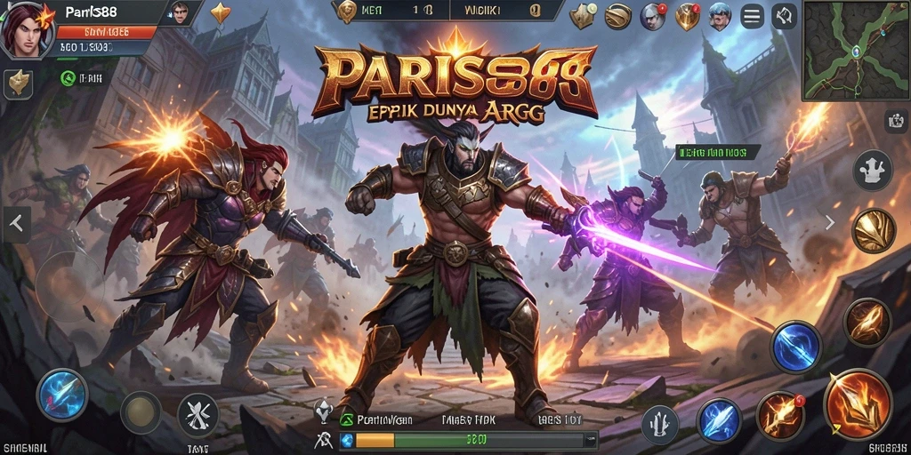 Screenshot menampilkan aksi seru dalam gameplay ARPG PARIS88.