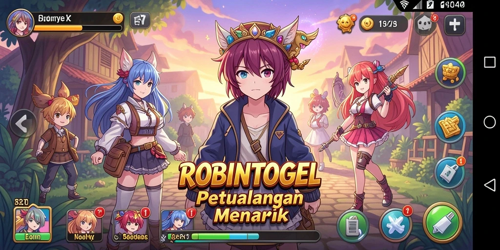 Screenshot menampilkan aksi seru dalam gameplay ROBINTOGEL.