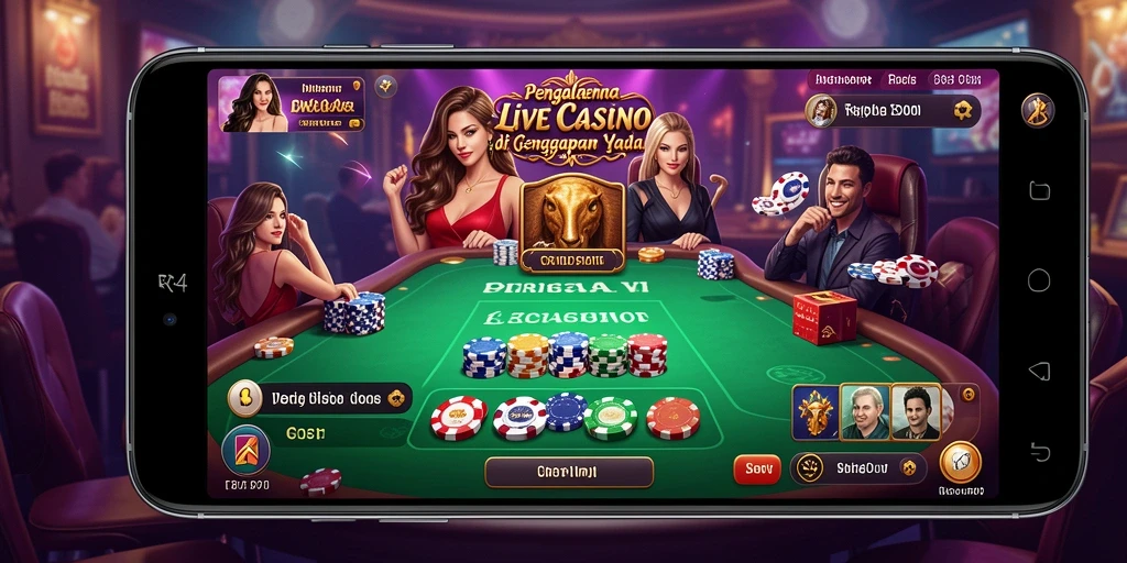 Gameplay Live Casino yang mendebarkan di aplikasi RR44.