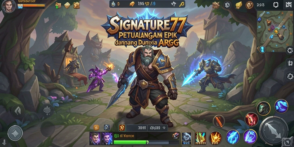 Screenshot gameplay SIGNATURE77 menampilkan aksi pertempuran yang mendebarkan.
