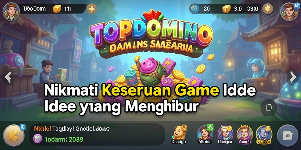 Tampilan gameplay TOPDOMINO yang menarik dan interaktif.