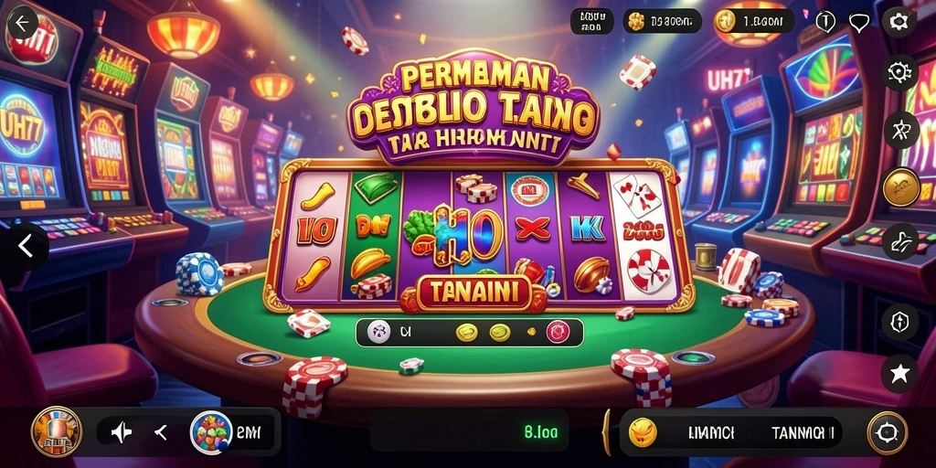Tampilan gameplay kasino UH77 yang menegangkan dan mengasyikkan.