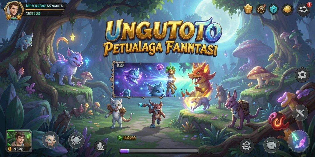 Gameplay UNGUTOTO yang seru dengan petualangan yang mendebarkan.