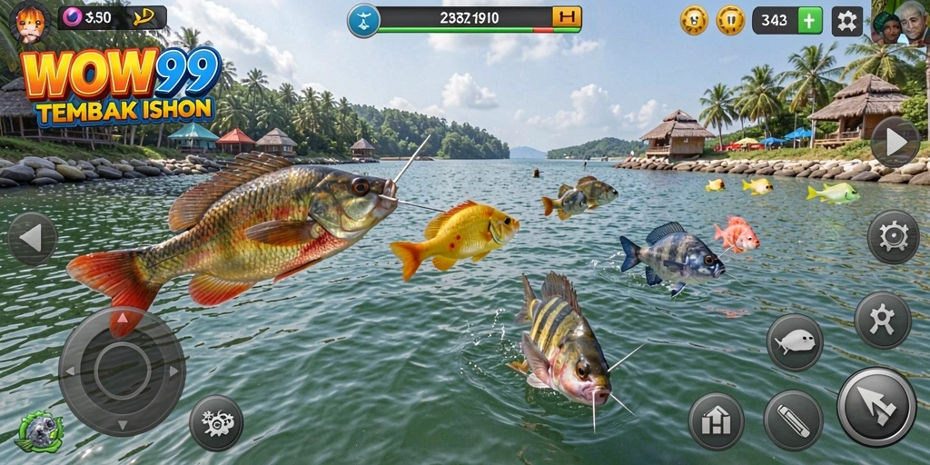 Screenshot utama gameplay Tembak Ikan WOW99 yang seru.